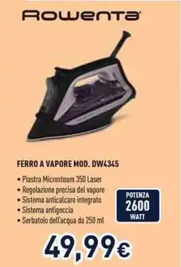 Unieuro Rowenta FERRO A VAPORE MOD. DW4345 offerta