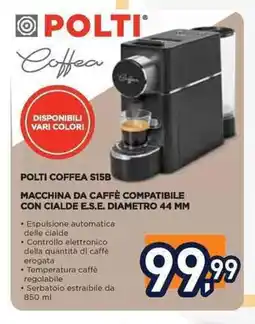 Unieuro POLTI COFFEA S15B offerta