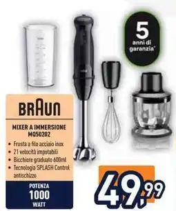 Unieuro BRAUN MIXER A IMMERSIONE MQ50202 offerta