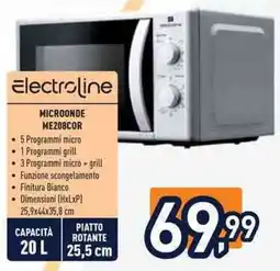Unieuro Electroline MICROONDE ME208COR offerta