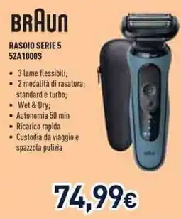 Unieuro BRAUN RASOIO SERIE 5 52A1000S offerta