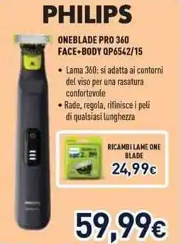 Unieuro PHILIPS ONEBLADE PRO 360 FACE+BODY QP6542/15 offerta
