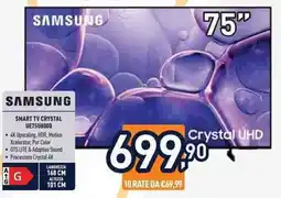 Unieuro SAMSUNG SMART TV CRYSTAL UE75U8000 offerta