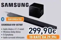 Unieuro SAMSUNG SOUNDBAR HW-QS700F offerta