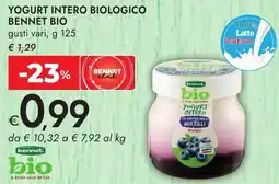 Bennet Yogurt intero biologico BENNET BIO offerta