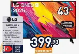 Unieuro LG SMART TV QNED AI 43QNED70A offerta