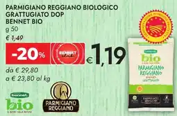 Bennet Parmigiano reggiano biologico grattugiato dop BENNET BIO offerta