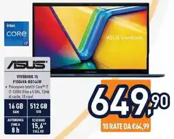 Unieuro ASUS VIVOBOOK 15 F1504VA-BQ144W offerta