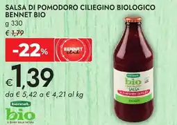 Bennet Salsa di pomodoro ciliegino biologico BENNET BIO offerta