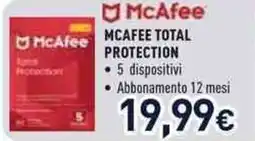 Unieuro Mcafee total protection offerta