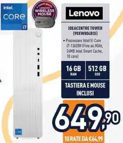Unieuro Lenovo IDEACENTRE TOWER (90XW004RIX) offerta
