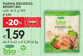 Bennet Piadina biologica BENNET BIO offerta