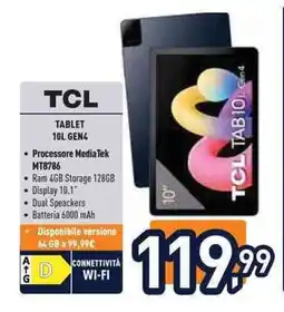 Unieuro TCL TABLET 10L GEN4 offerta