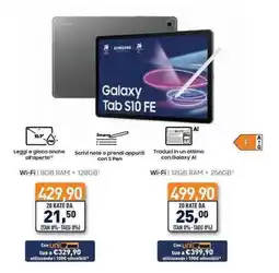 Unieuro SAMSUNG Galaxy Tab S10 FE offerta