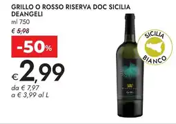 Bennet Grillo o rosso riserva doc sicilia DEANGELI offerta