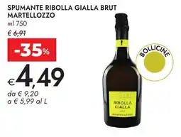 Bennet Spumante ribolla gialla brut MARTELLOZZO offerta