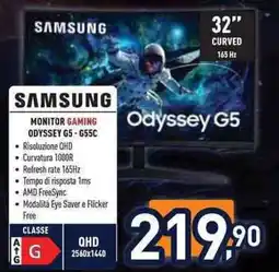 Unieuro SAMSUNG MONITOR GAMING ODYSSEY G5-655C offerta