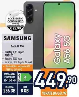 Unieuro SAMSUNG GALAXY A56 offerta