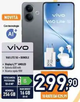 Unieuro vivo V60 LITE 5G + BUNDLE offerta