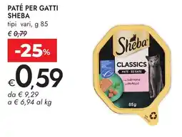 Bennet Paté per gatti SHEBA offerta
