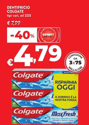 Bennet Dentifricio COLGATE offerta