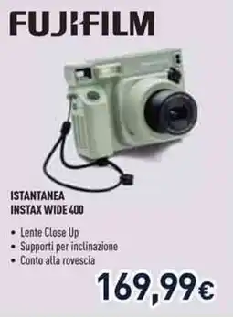 Unieuro Fujifilm istantanea instax wide 400 offerta