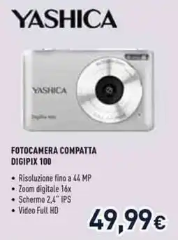 Unieuro Yashica fotocamera compatta digipix 100 offerta
