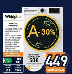 Unieuro Whirlpool LAVATRICE WAM09WBIT offerta