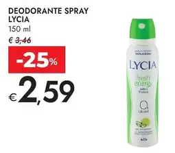 Bennet Deodorante spray LYCIA offerta