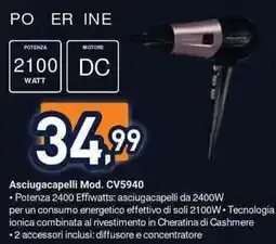 Unieuro Rowenta Asciugacapelli Mod. CV5940 offerta