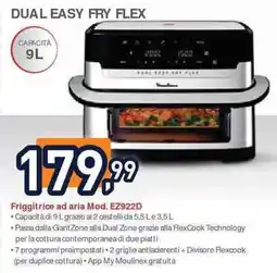Unieuro Moulinex dual easy fry flex offerta