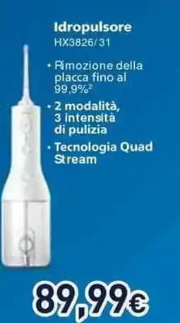 Unieuro PHILIPS Idropulsore HX3826/31 offerta