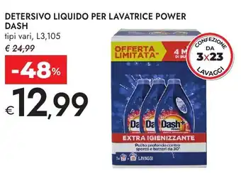 Detersivo liquido per lavatrice power DASH