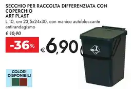 Bennet Secchio per raccolta differenziata con coperchio art plast offerta