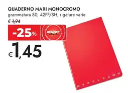 Bennet Quaderno maxi monocromo offerta