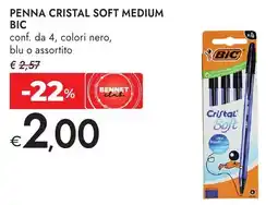 Bennet Penna cristal soft medium BIC offerta