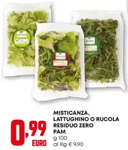 Pam Misticanza, lattughino o rucola residuo zero PAM offerta