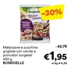 Unes Melanzane e zucchine grigliate con carote e pomodori surgelati BONDUELLE offerta