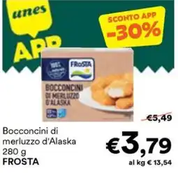 Unes Bocconcini di merluzzo d'Alaska FROSTA offerta