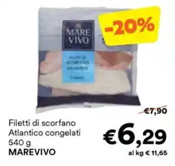 Unes Filetti di scorfano Atlantico congelati MAREVIVO offerta