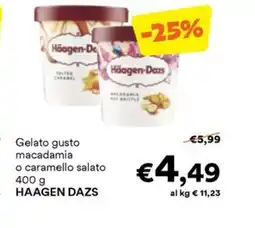 Unes Gelato gusto macadamia o caramello salato HAAGEN DAZS offerta