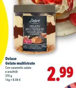 Lidl Deluxe Gelato multistrato Con caramello salato e arachidi offerta
