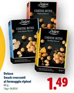 Lidl Deluxe Snack croccanti al formaggio ripieni offerta