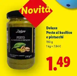Lidl Deluxe Pesto al basilico e pistacchi offerta