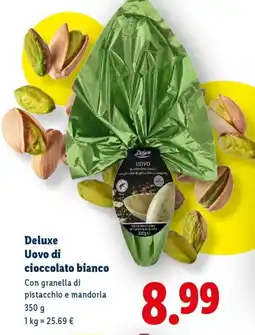Lidl Deluxe Uovo di cioccolato bianco offerta