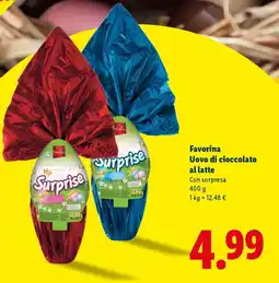 Lidl Favorina Uovo di cioccolato al latte offerta