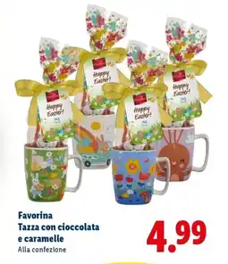 Lidl Favorina Tazza con cioccolata e caramelle offerta
