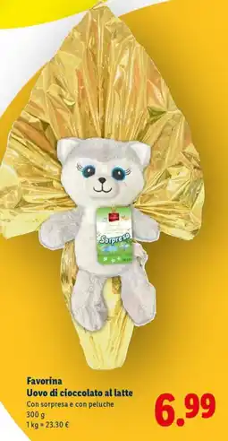 Lidl Favorina Uovo di cioccolato al latte offerta