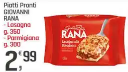 Supermercati Dok Piatti pronti giovanni rana, lasagna, parmigiana offerta