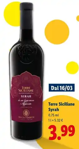 Lidl Terre Siciliane Syrah offerta